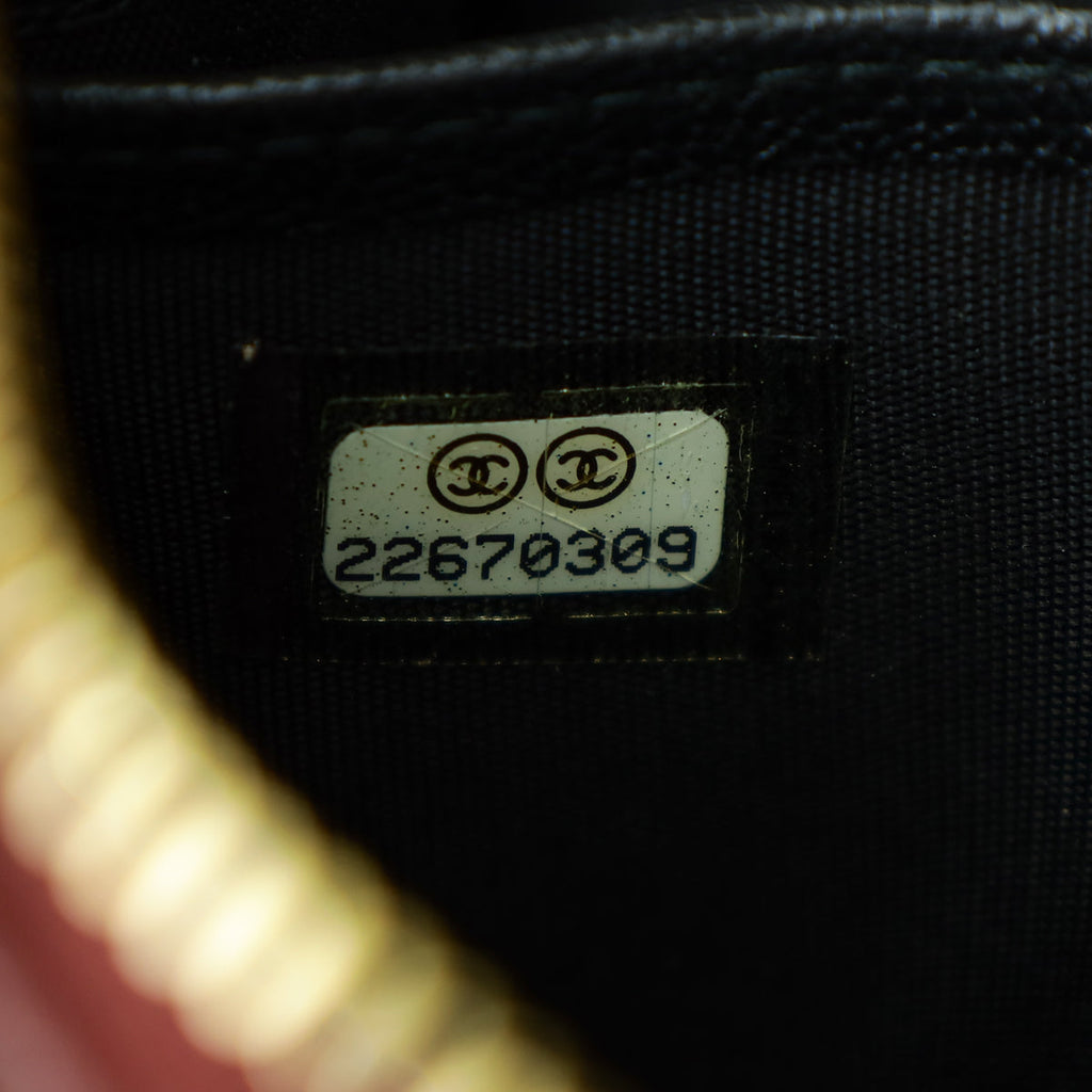 Chanel Burgundy "Paris in Rome" Zipped Wallet