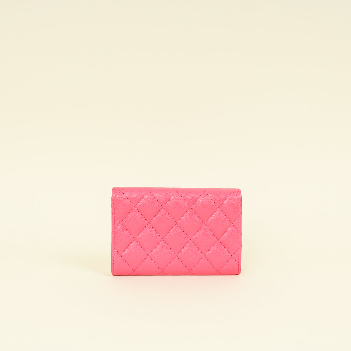 Chanel Dark Pink CC 19 Flap Card Holder Wallet