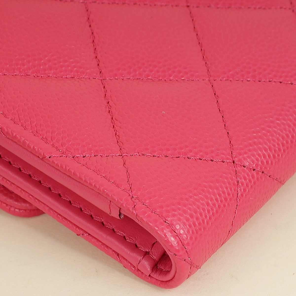 Chanel Dark Pink CC 19 Flap Card Holder Wallet