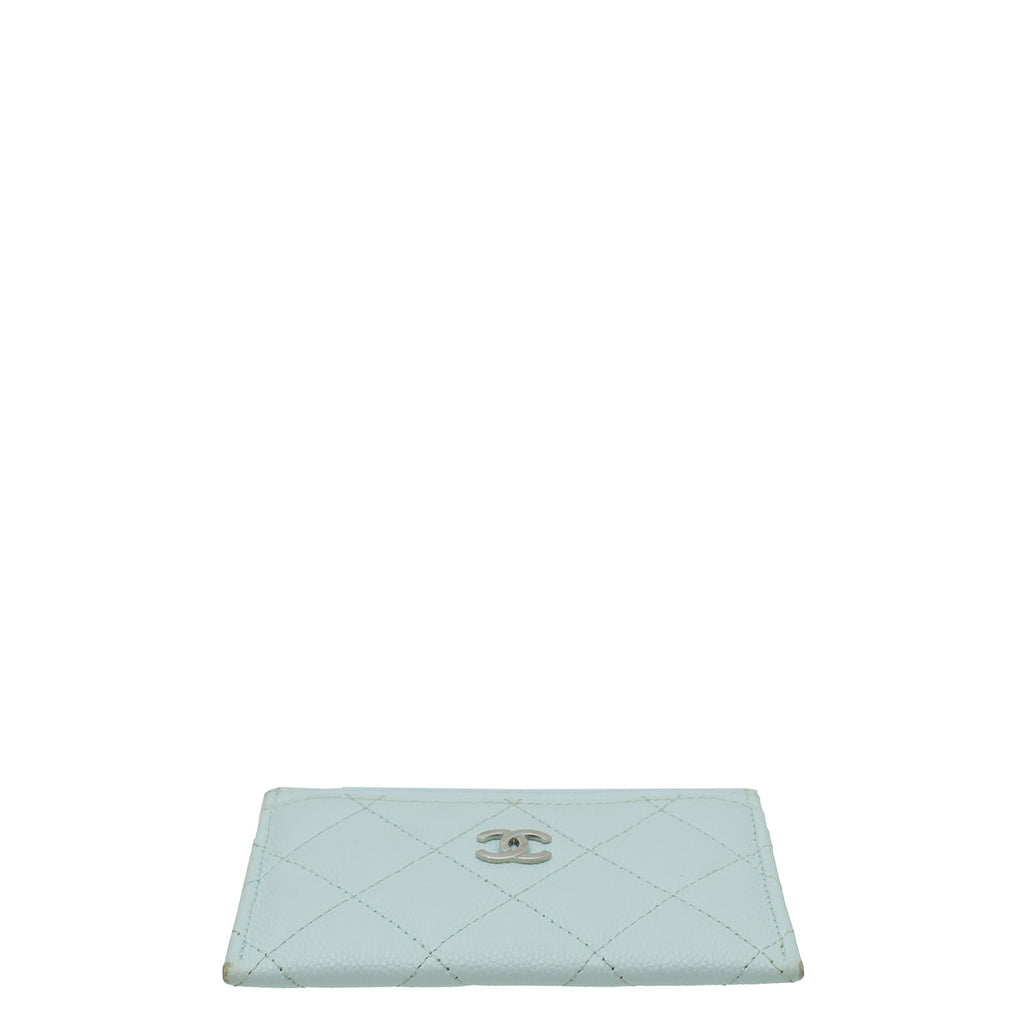 Chanel Sky Blue CC Classic Card Holder
