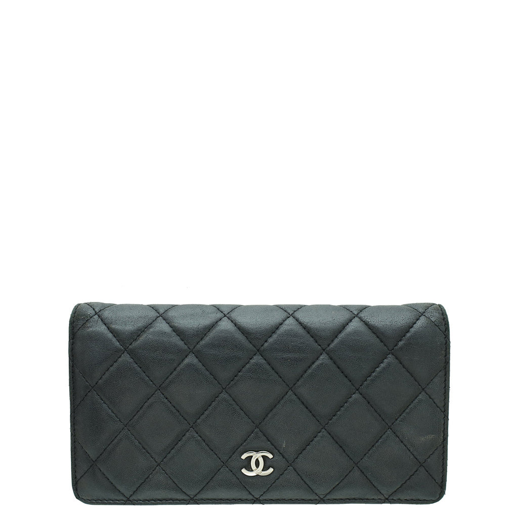 Chanel Black CC Classic Yen Wallet