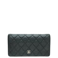 Chanel Black CC Classic Yen Wallet
