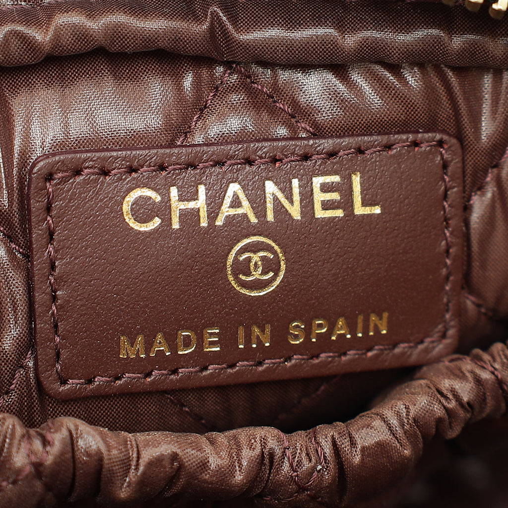 Chanel Black Curvy Cosmetic Small Pouch
