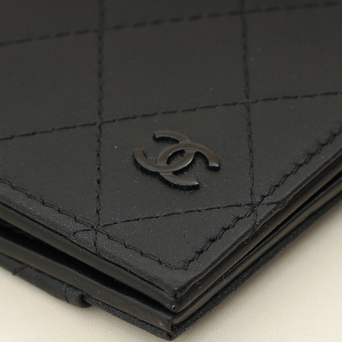 Chanel Black Quilted CC Card Holder