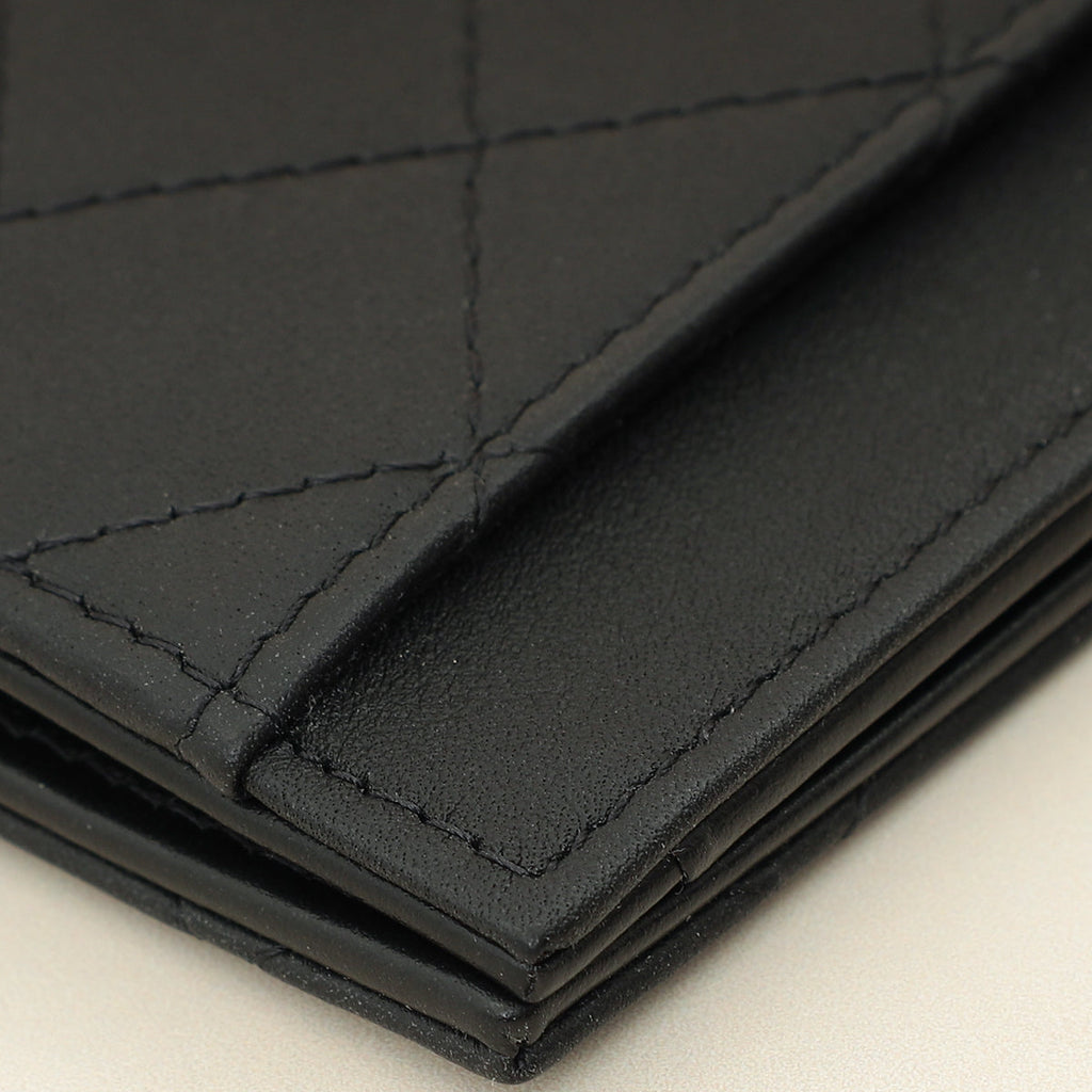 Chanel Black Quilted CC Card Holder