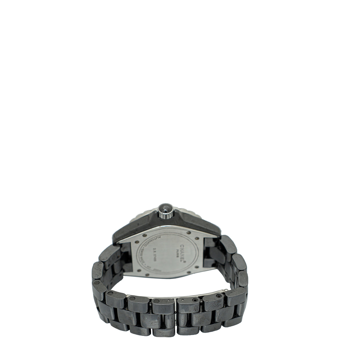 Chanel Black Ceramic Steel Diamond J12 Automatic 39mm Watch