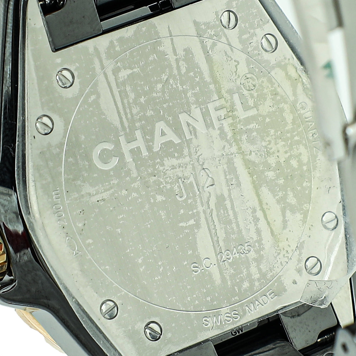 Chanel Black/Yellow Gold J12 Ceramic 38mm Quartz Watch