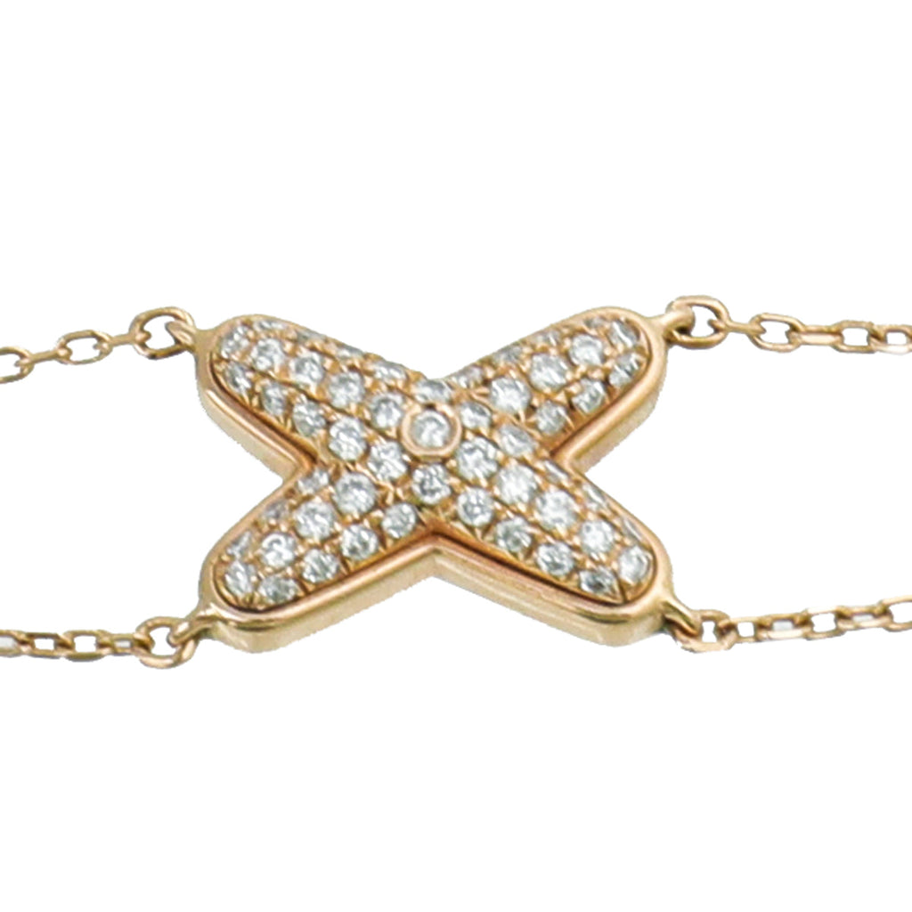 Chaumet 18K Rose Gold Diamond Jeux De Liens Bracelet
