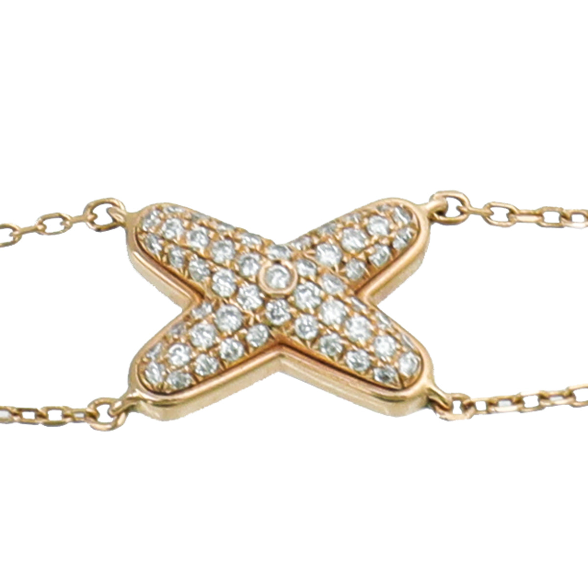 Chaumet 18K Rose Gold Diamond Jeux De Liens Bracelet
