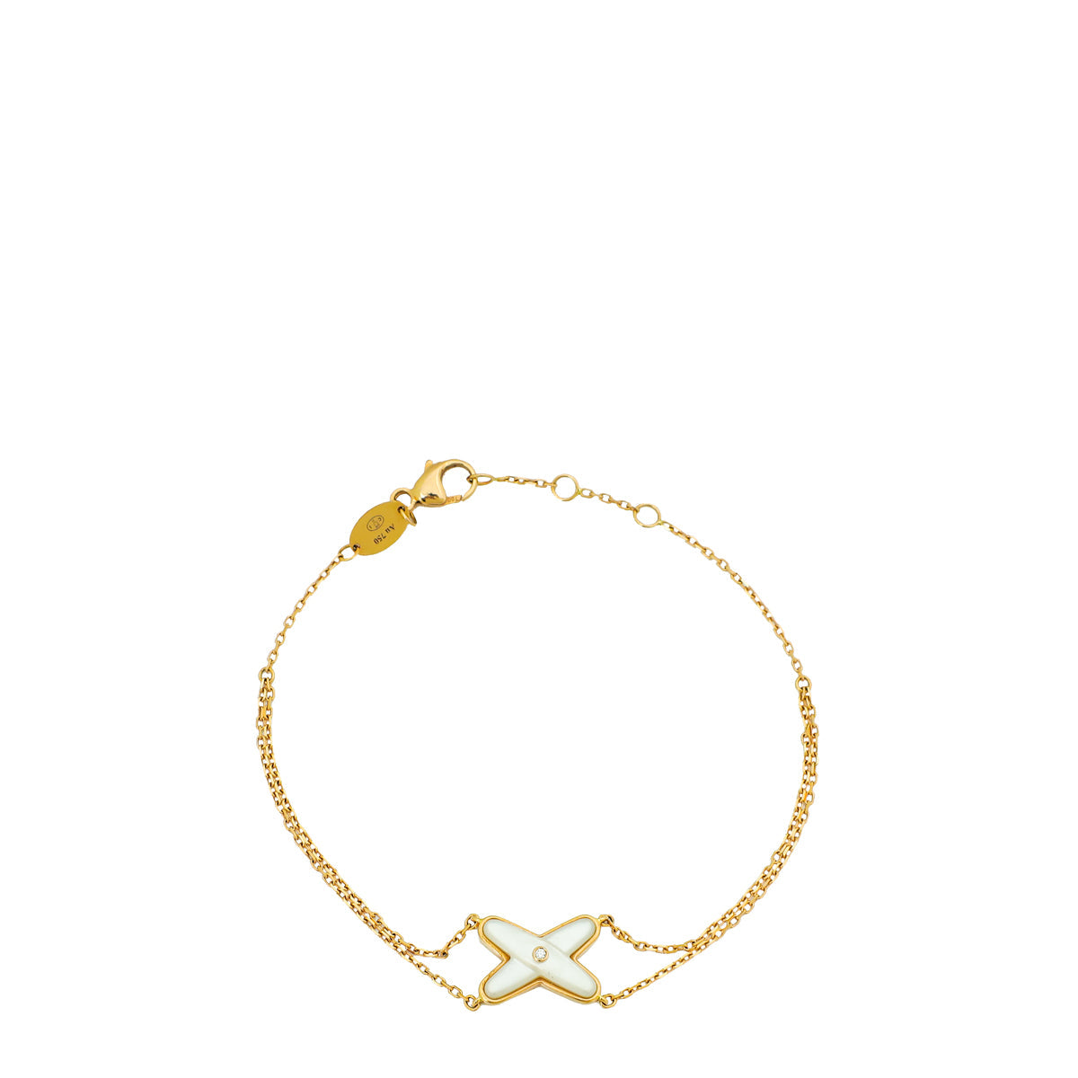 Chaumet 18K Rose Gold MOP 1 Diamond Jeux De Liens Bracelet