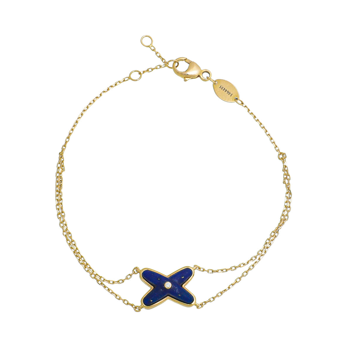 Chaumet 18K Pink Gold Lapis Lazuli Diamond Jeux De Liens Bracelet