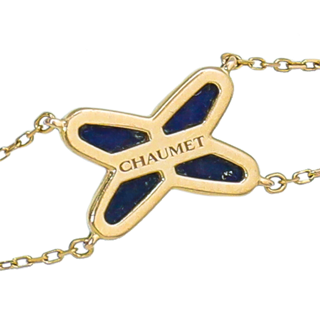 Chaumet 18K Pink Gold Lapis Lazuli Diamond Jeux De Liens Bracelet