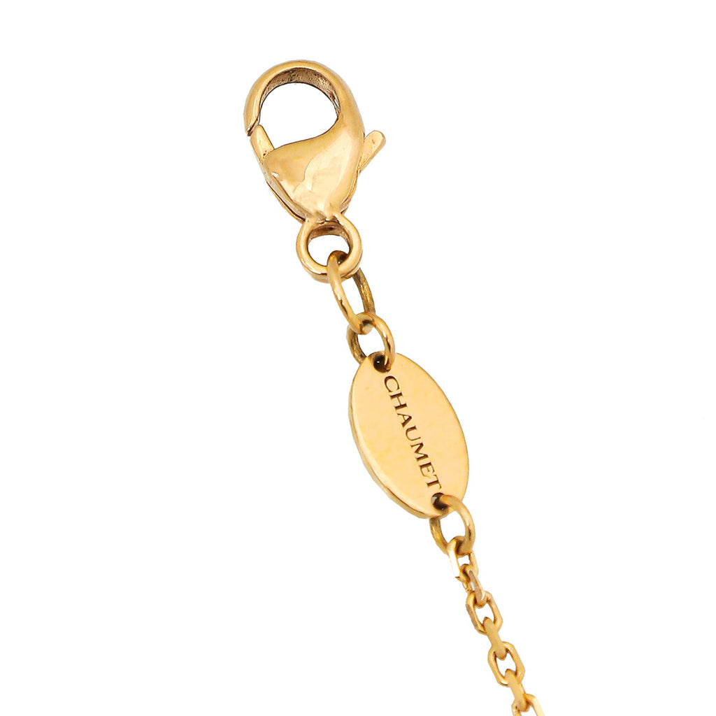 Chaumet 18K Rose Gold Diamond Jeux De Liens Harmony Small Pendant Necklace