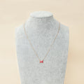 Chaumet 18K Rose Gold Jeux de Liens Pink Lacquer Diamond pendant Necklace