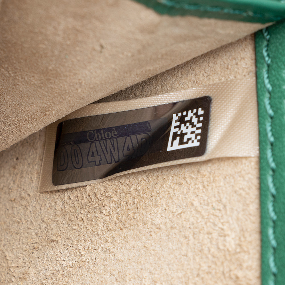 Chloe Calfskin Crocodile Embossed Mini C Vanity Bag (SHF-20712)