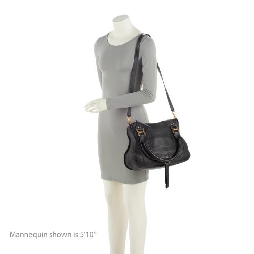 Chloe Calfskin Marcie Medium Satchel (SHF-sGHNMx)