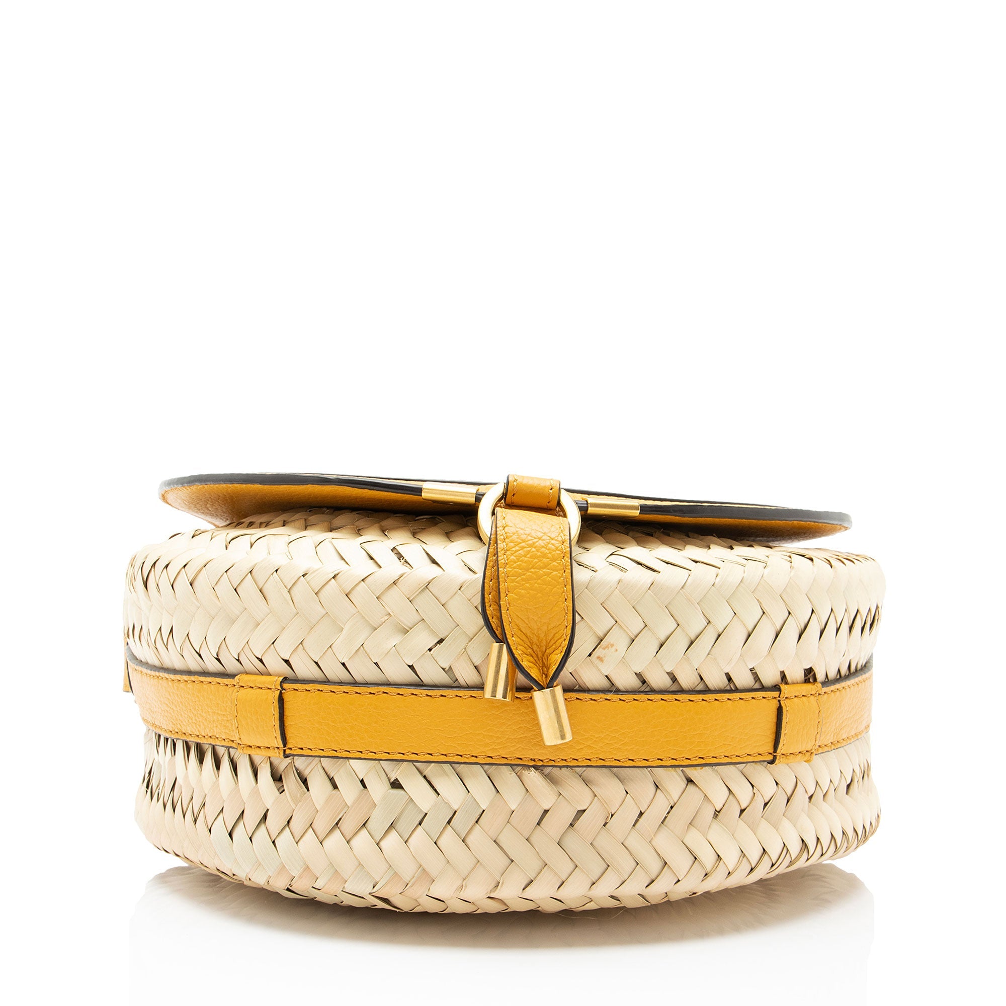 Chloe Calfskin Raffia Marcie Medium Crossbody