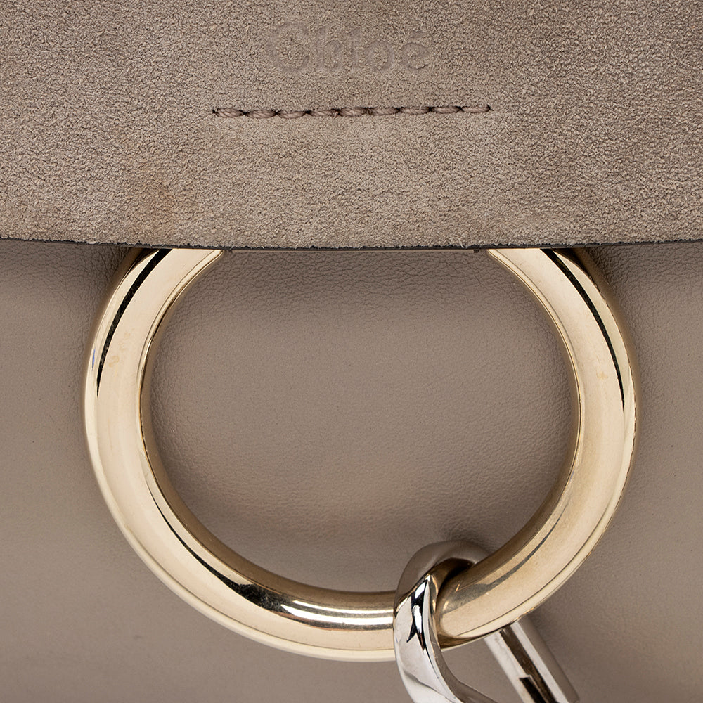 Chloe Calfskin Suede Faye Medium Shoulder Bag (SHF-19335)