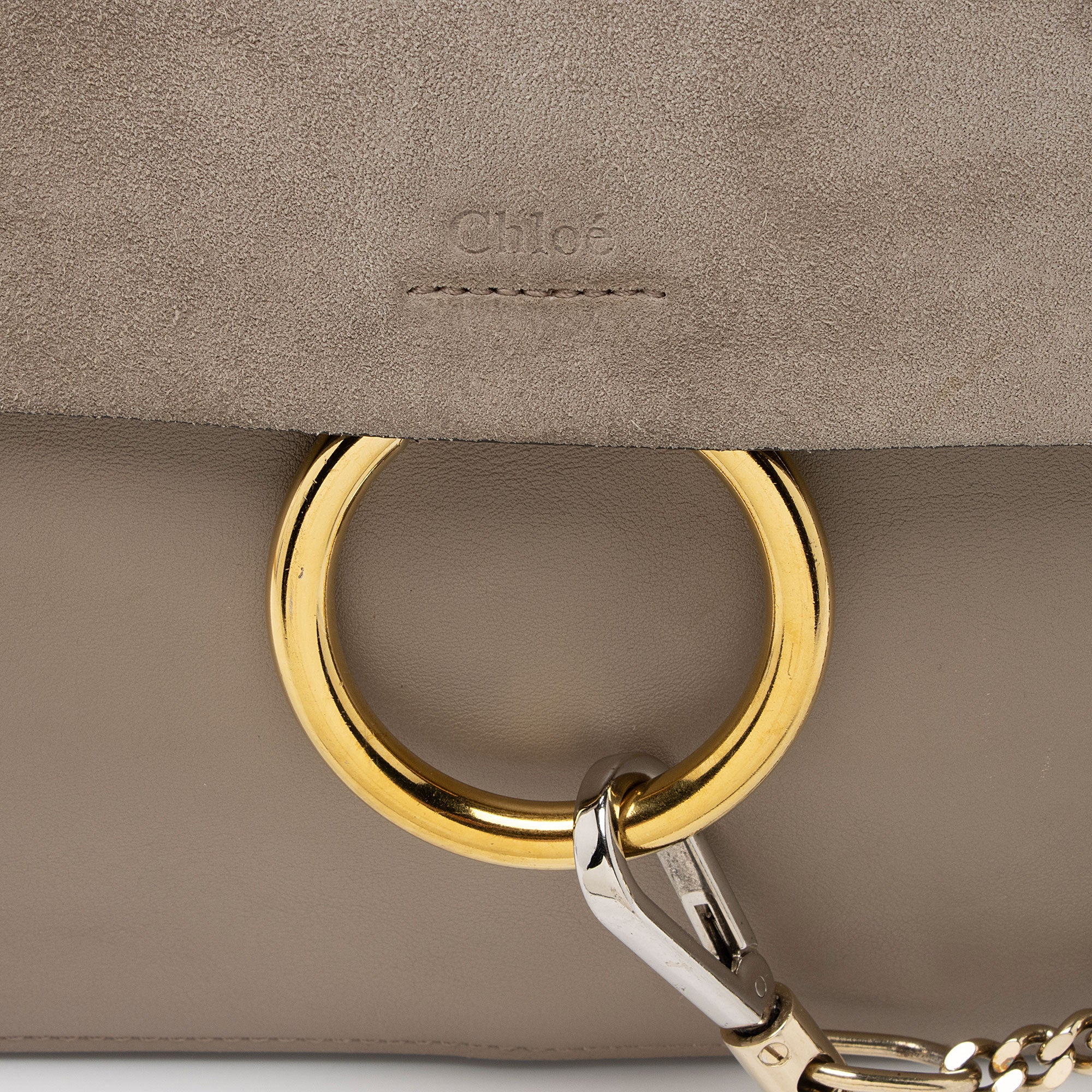 Chloe Calfskin Suede Faye Medium Shoulder Bag (SHF-Jb7npx)