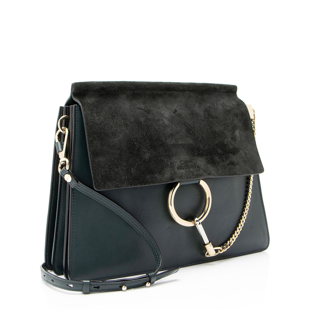 Chloe Calfskin Suede Faye Medium Shoulder Bag