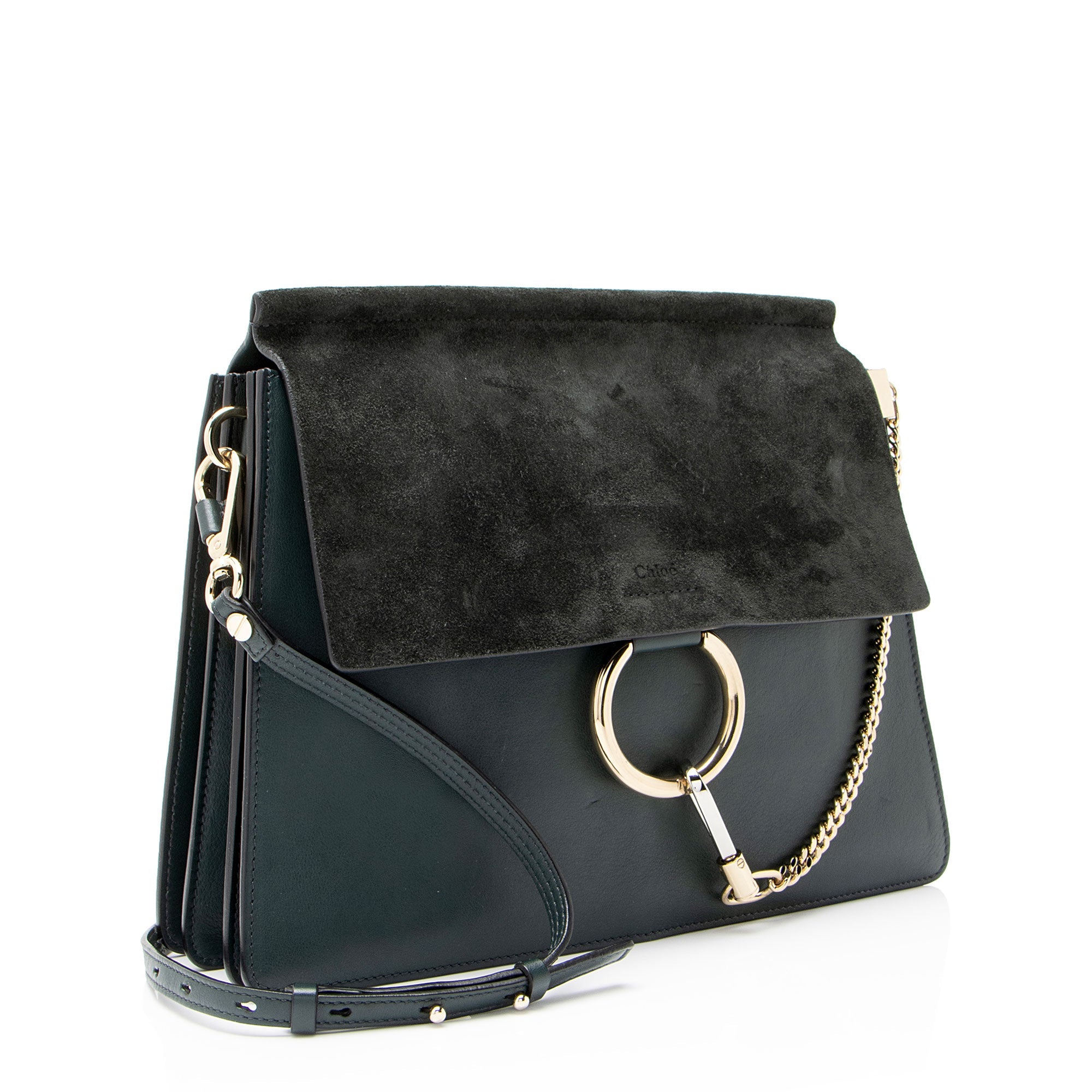 Chloe Calfskin Suede Faye Medium Shoulder Bag