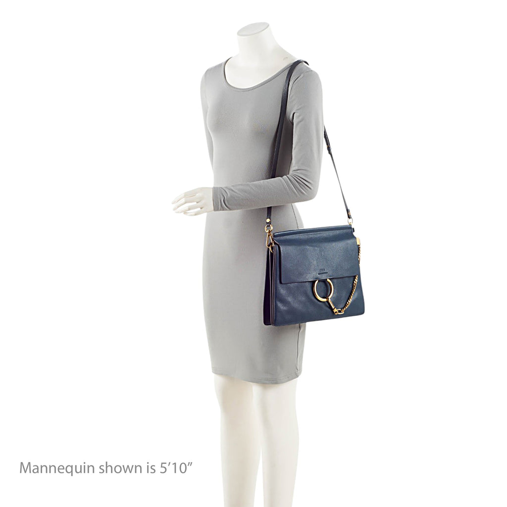 Chloe Calfskin Suede Faye Medium Shoulder Bag