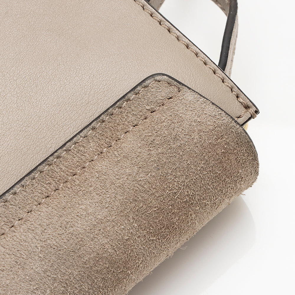 Chloe Calfskin Suede Faye Mini Shoulder Bag (SHF-21629)