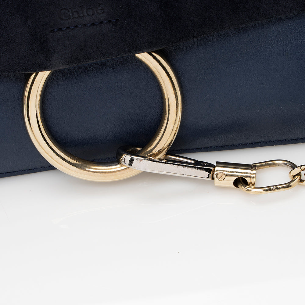Chloe Calfskin Suede Faye Small Shoulder Bag - FINAL SALE (SHF-20135)