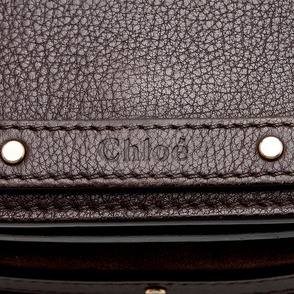 Chloe Calfskin Suede Nile Medium Bracelet Bag (SHF-15623)