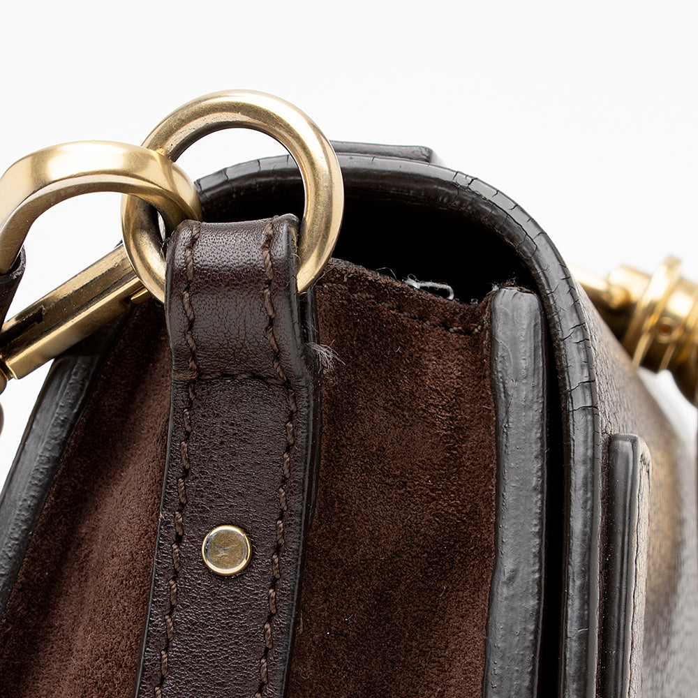 Chloe Calfskin Suede Nile Medium Bracelet Bag (SHF-15623)