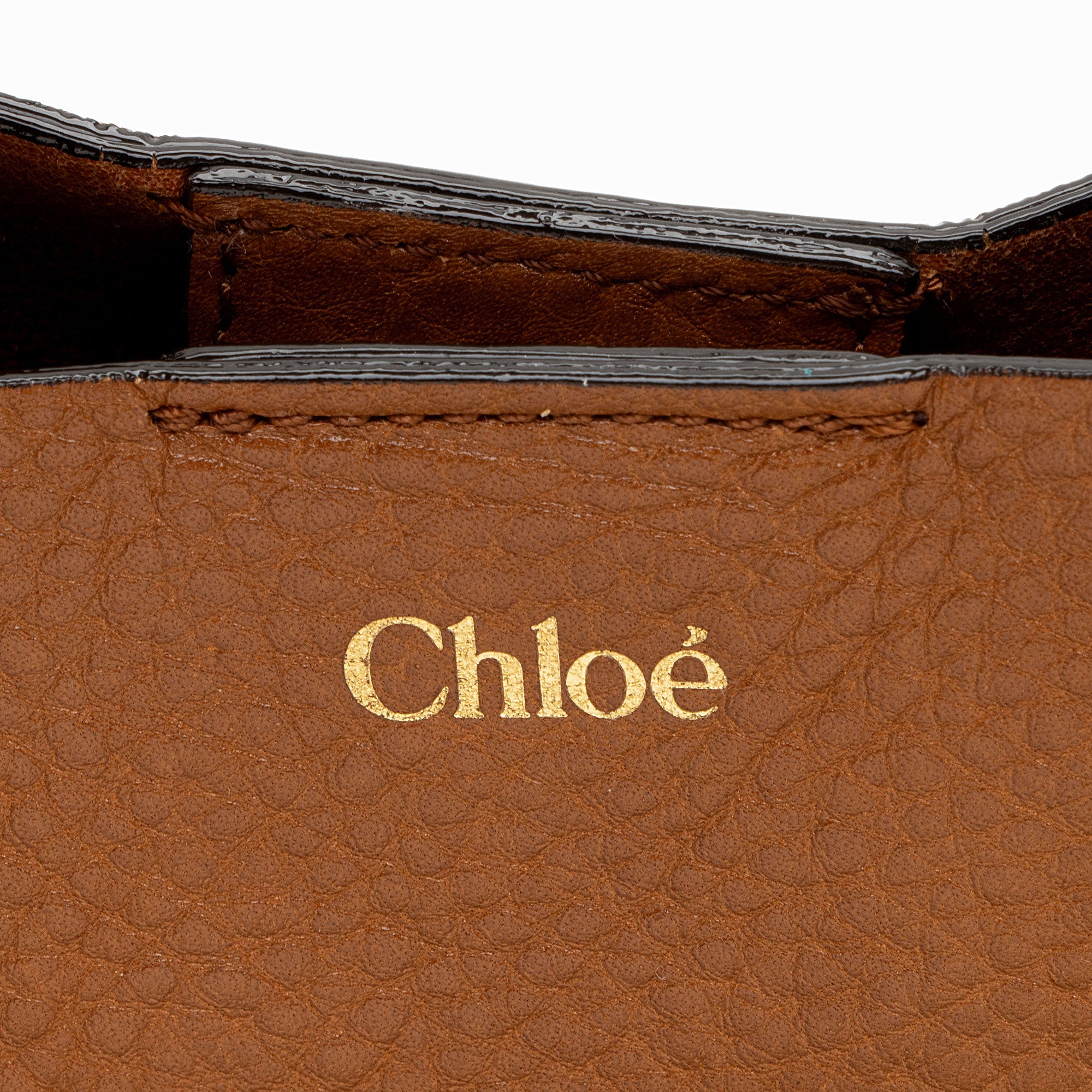 Chloe Grained Calfskin Spin Small Tote