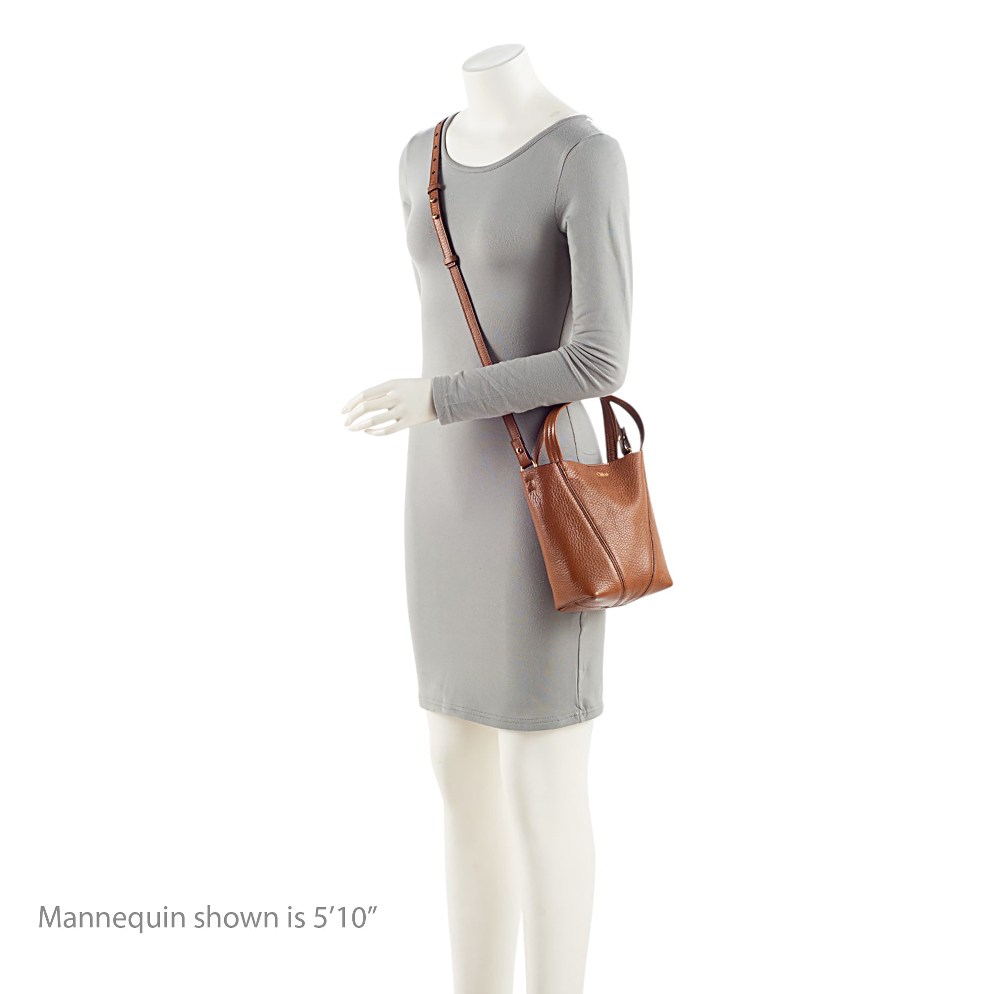Chloe Grained Calfskin Spin Small Tote