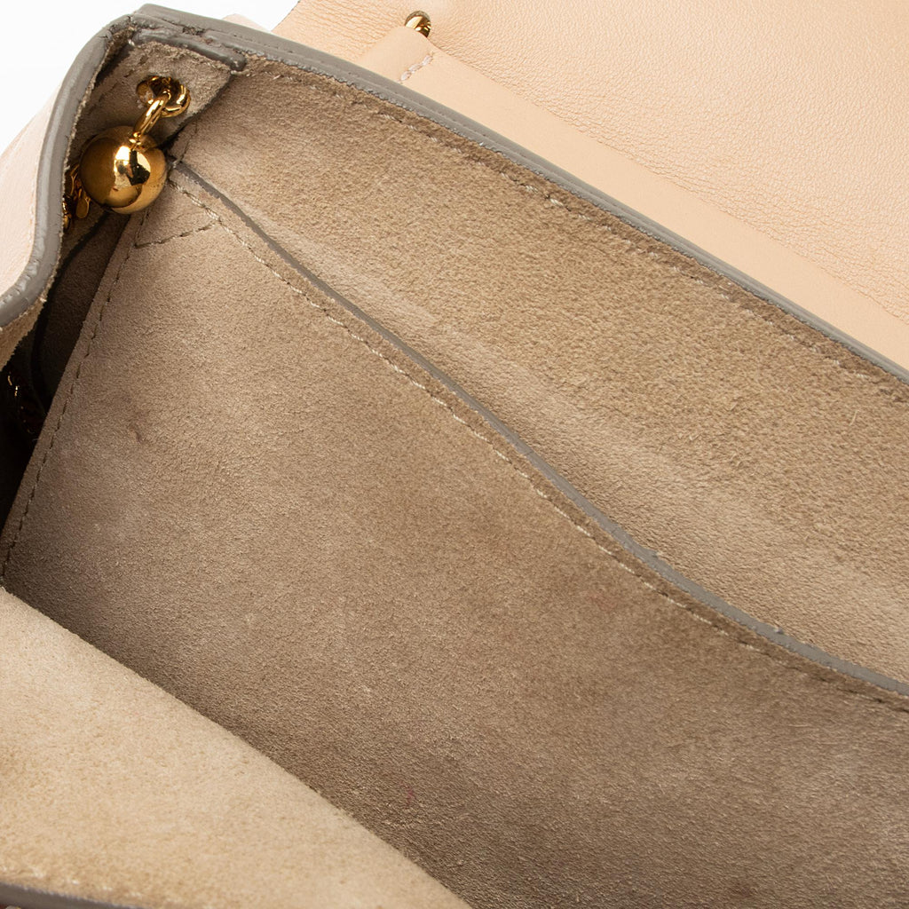 Chloe Lambskin Drew Chain Embellished Mini Shoulder Bag (SHF-23119)