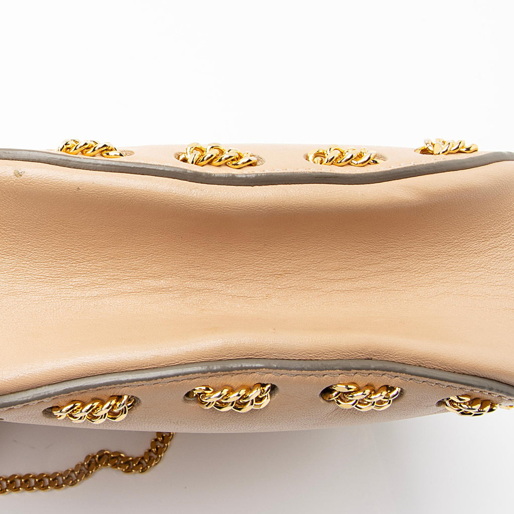 Chloe Lambskin Drew Chain Embellished Mini Shoulder Bag (SHF-23119)