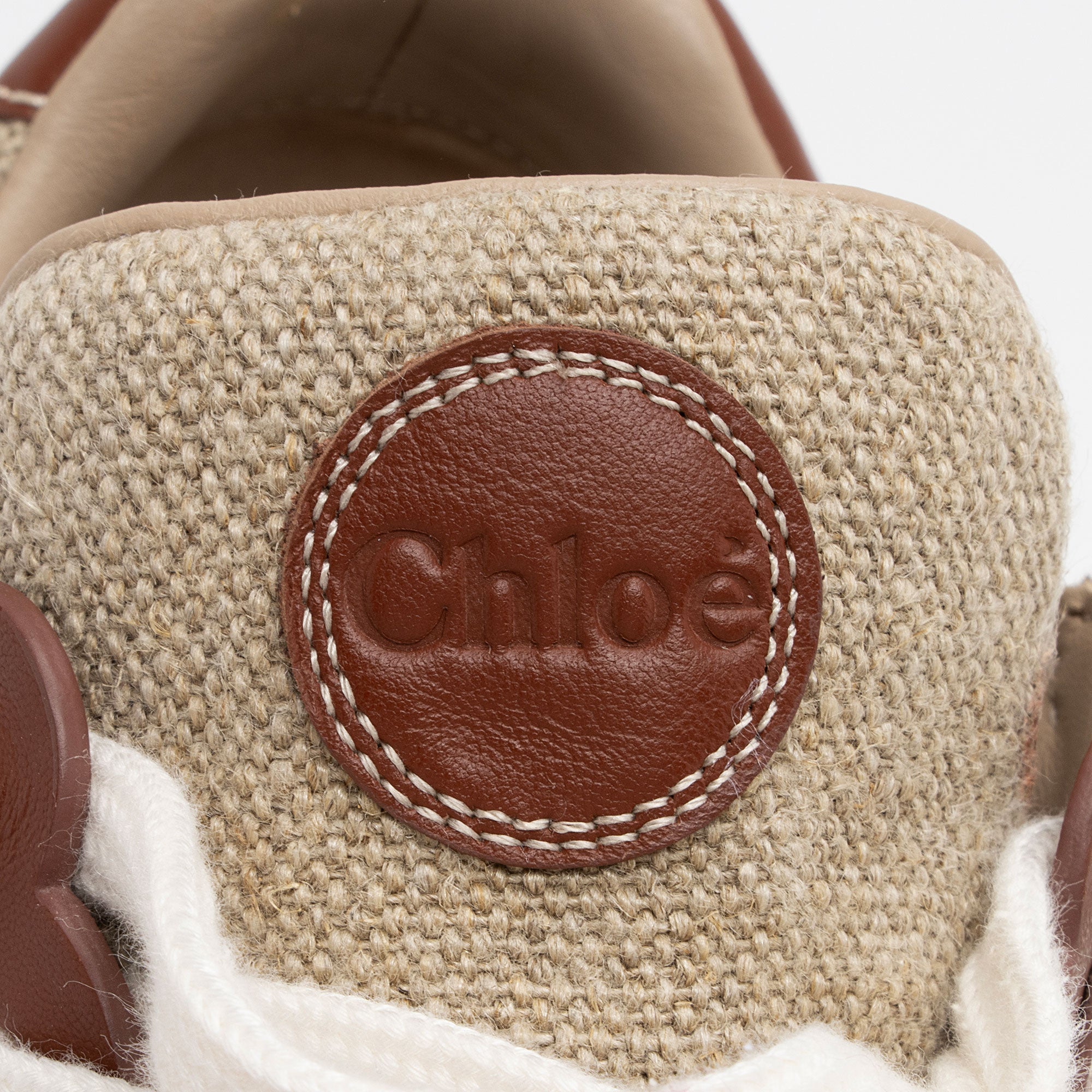Chloe Linen Calfskin Lauren Sneakers - Size 8 / 38 (SHF-0nouT4)