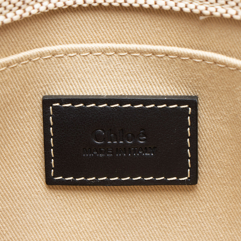 Chloe Linen Canvas Woody Small Tote