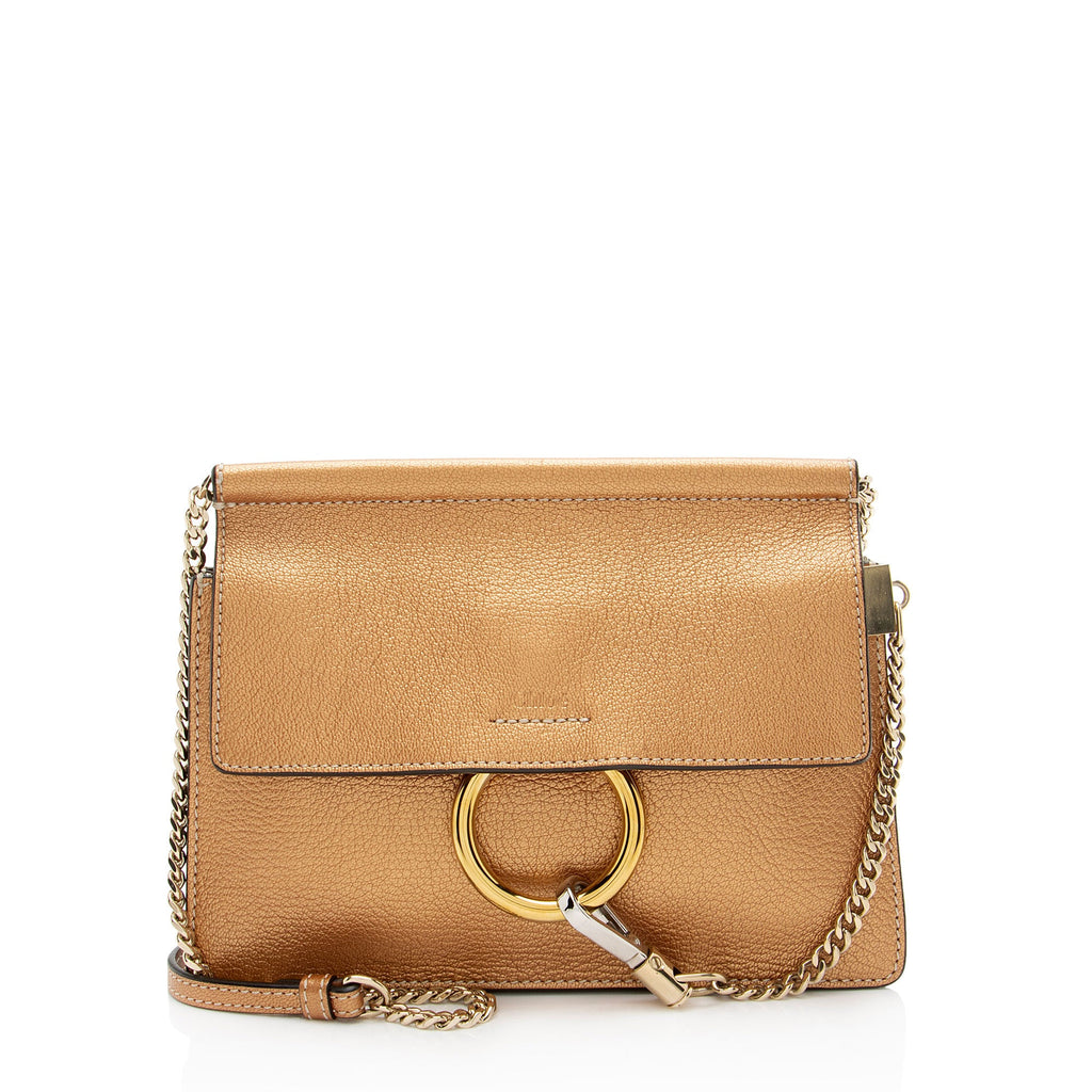 Chloe Metallic Calfskin Faye Mini Shoulder Bag