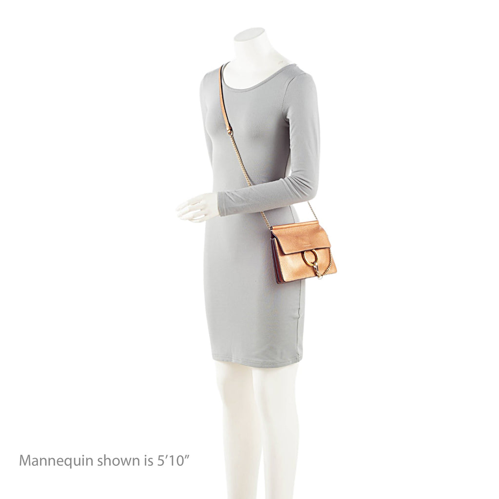 Chloe Metallic Calfskin Faye Mini Shoulder Bag