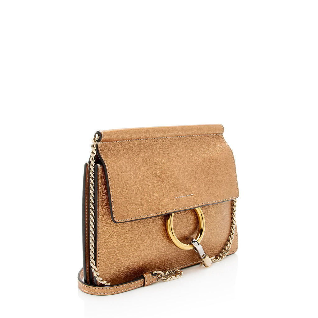 Chloe Metallic Calfskin Faye Mini Shoulder Bag