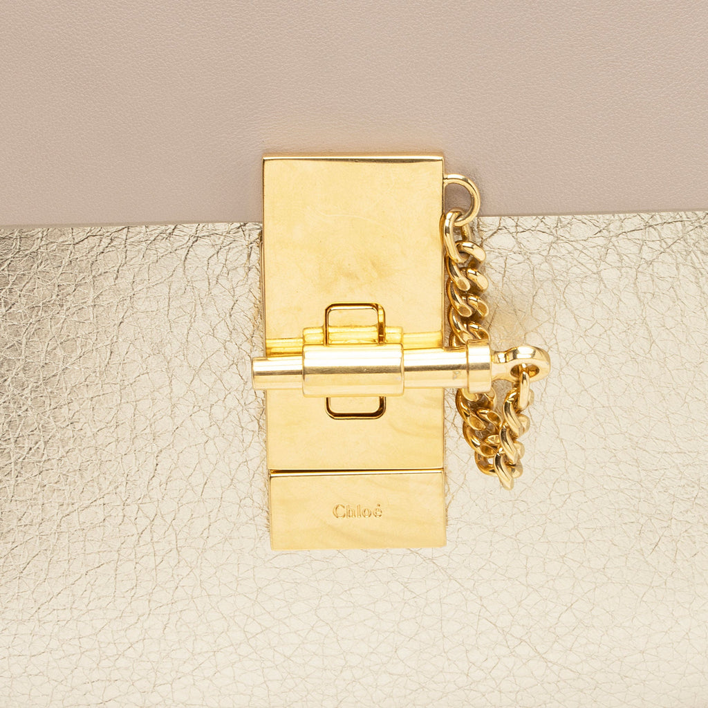 Chloe Metallic Lambskin Drew Mini Shoulder Bag (SHF-y08HVC)