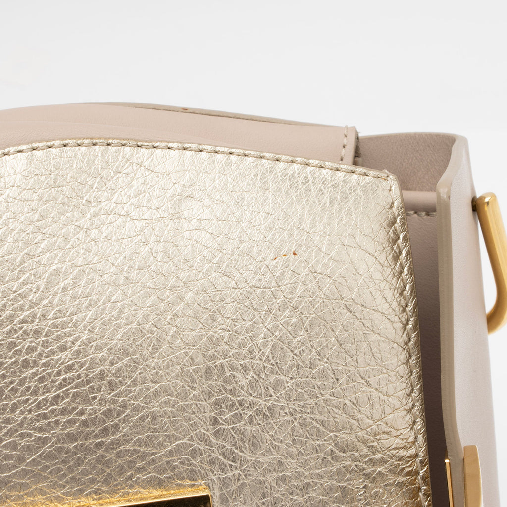 Chloe Metallic Lambskin Drew Mini Shoulder Bag (SHF-y08HVC)