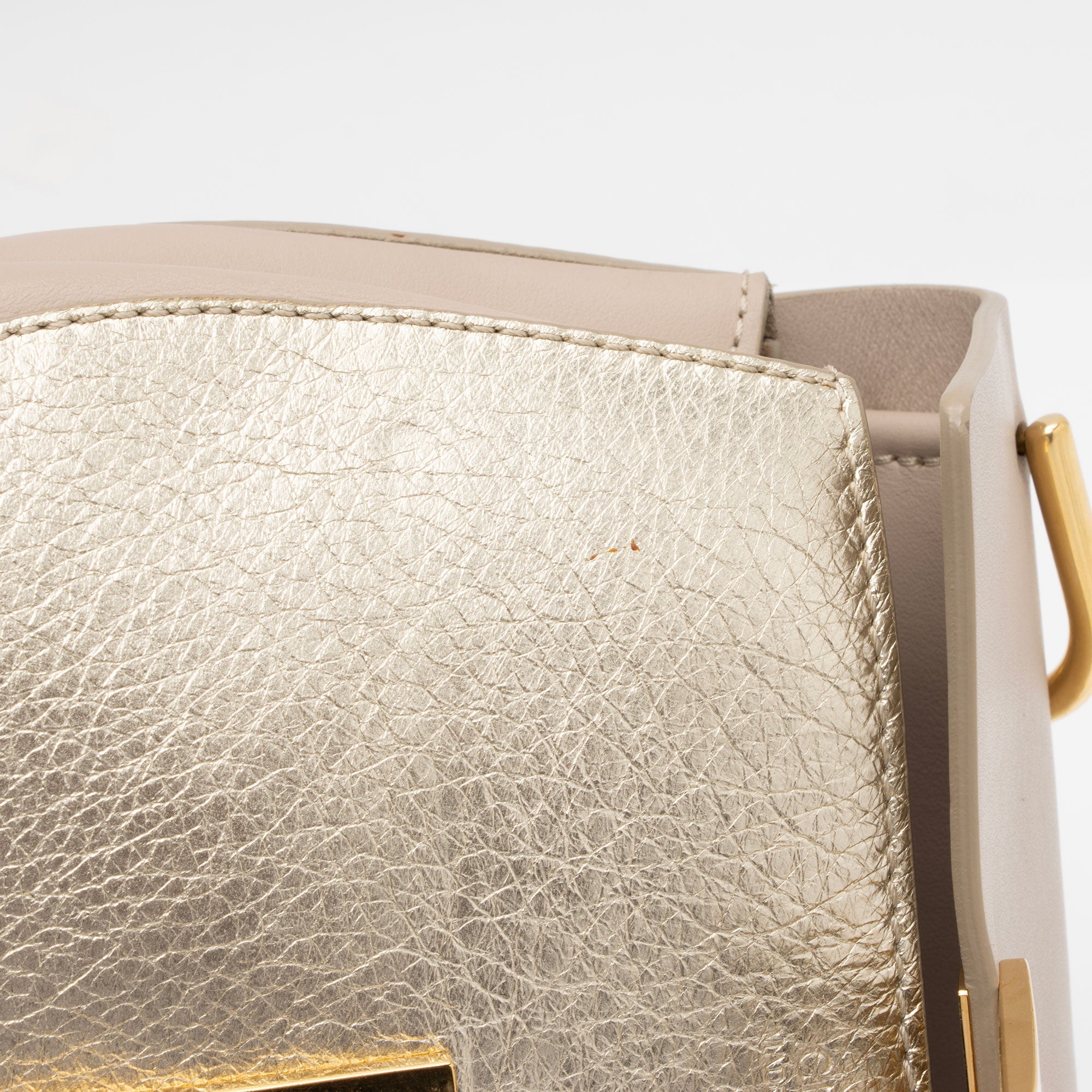 Chloe Metallic Lambskin Drew Mini Shoulder Bag (SHF-y08HVC)