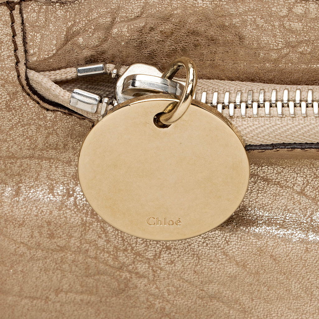 Chloe Metallic Lambskin Saskia Medium Satchel (SHF-22482)
