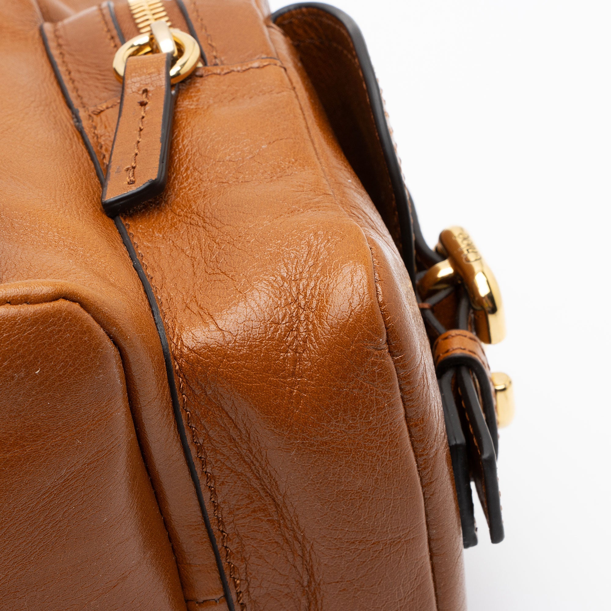 Chloe Shiny Leather Medium Camera Bag