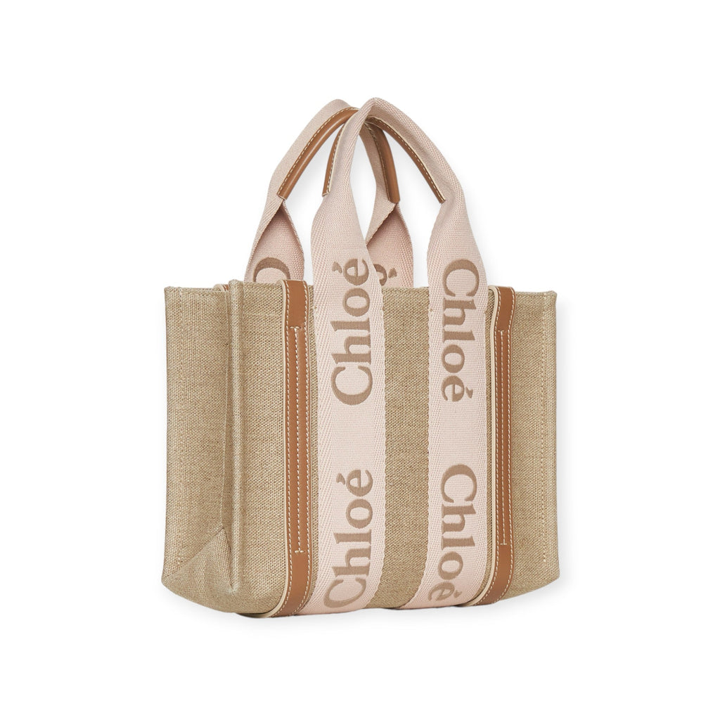 Woody Linen Small Tote Bag