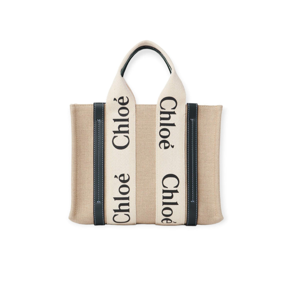 Woody Mini Linen Tote Bag