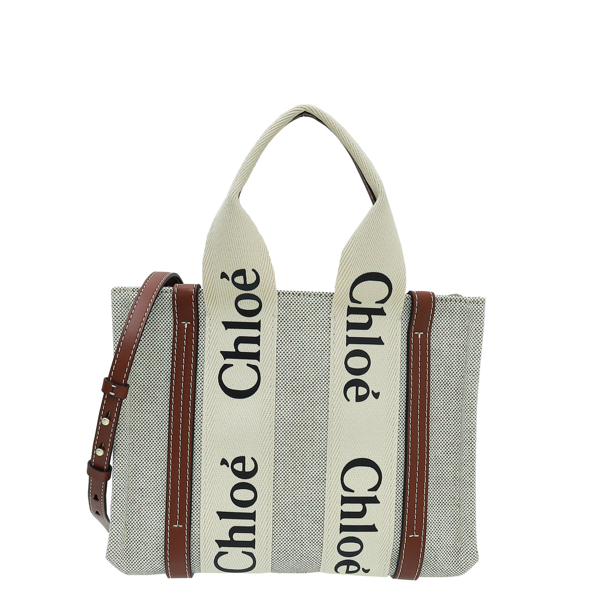 Chloe Bicolor Woody Tote Bag