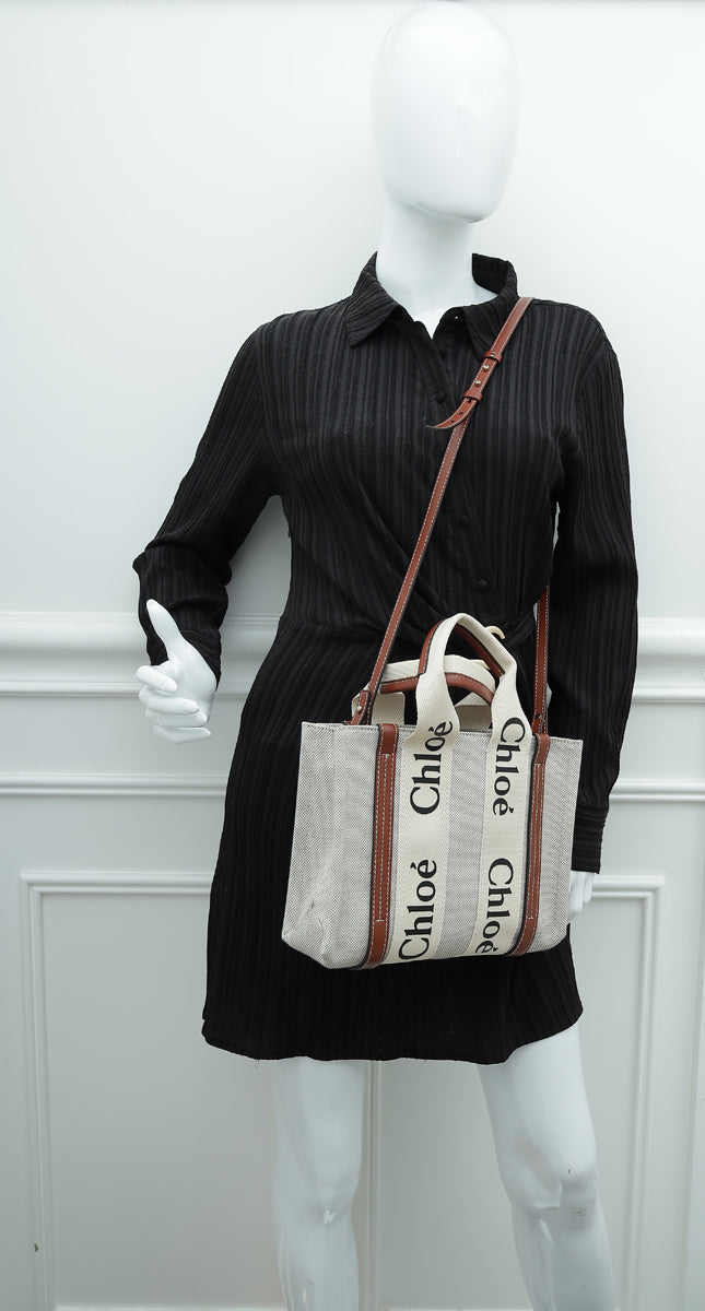Chloe Bicolor Woody Tote Bag