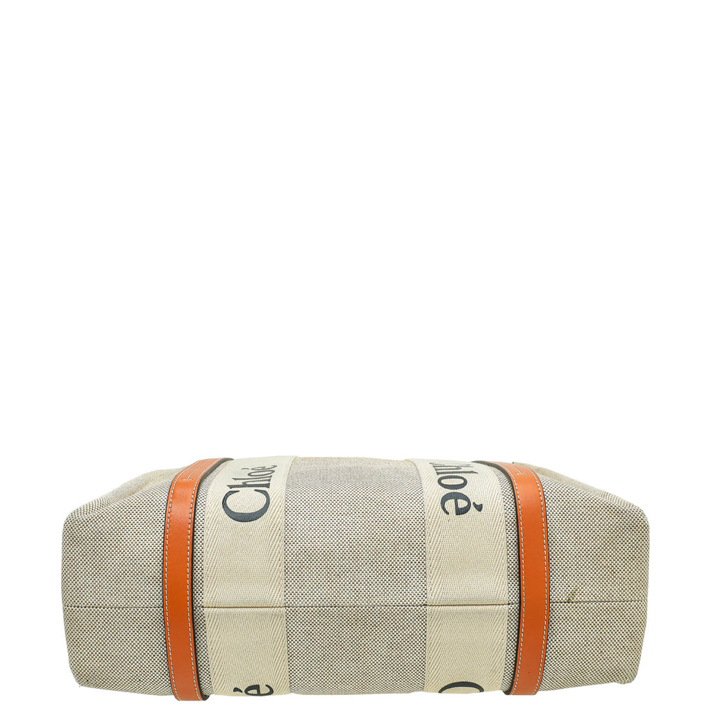 Chloe Bicolor Medium Woody Tote Bag