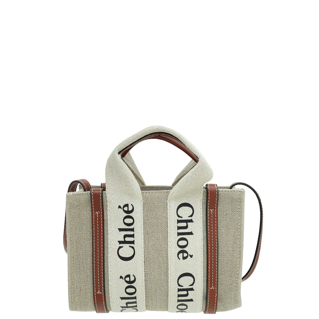 Chloe Bicolor Woody Mini Tote Bag